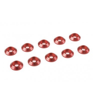 ARANDELA CONICA ROJA M3 10MM 10pcs