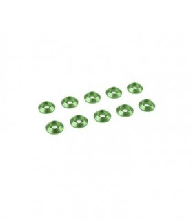 ARANDELA CONICA VERDE M3 10MM 10pcs