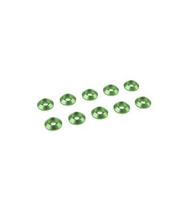 ARANDELA CONICA VERDE M3 10MM 10pcs