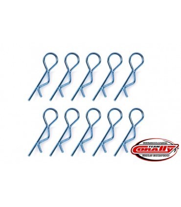 CLIP CARROCERIA 1/8 AZUL 10PCS