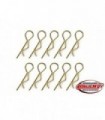 CLIP CARROCERIA 1/8 ORO 10PCS