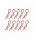CLIP CARROCERIA 1/8 ROJO 10PCS