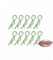 CLIP CARROCERIA 1/8 VERDE 10PCS