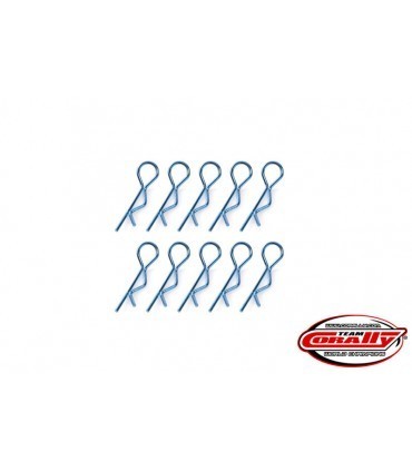 CLIPS CARROCERIA 1/10 AZUL (10 PCS)