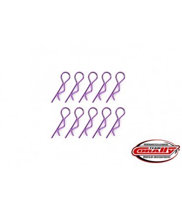 CLIPS CARROCERIA 1/10 MORADO (10 PCS)