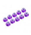 AUTOBLOCANTE ALU. M3 FLANGED PURPURA (10u.)