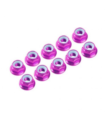 AUTOBLOCANTE ALU. M3 FLANGED ROSA (10u.)