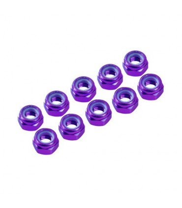AUTOBLOCANTE ALU. M4 PURPURA (10u.)