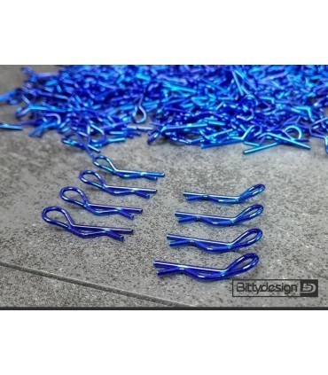 1/10 Body Clips Kit 8pcs (4x Left + 4x Right) - Blue