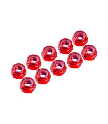 AUTOBLOCANTE ALU. M4 ROJO (10u.)