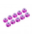 AUTOBLOCANTE ALU. M4 FLANGED ROSA (10u.)